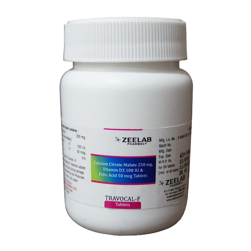 Buy Zeelab Travocal F Calcium Supplement Tablet Price Online India