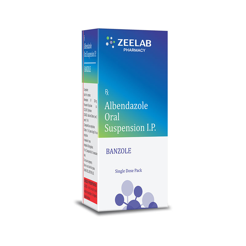 Buy Banzole Oral Suspension Anti Worm Syrup ZEELAB Pharmacy