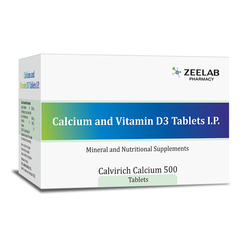 Buy Zeelab Calvirich Calcium 500mg Tablet Online Price in India
