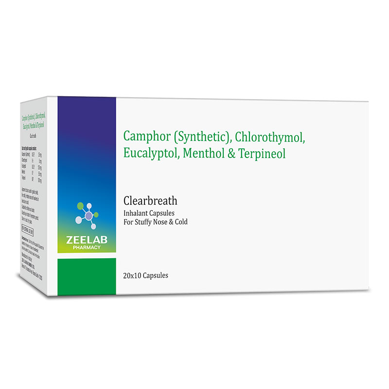 Clearbreath Inhalant Capsule | Easy Breath Camphor Capsule