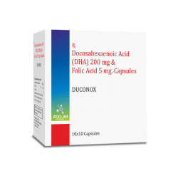 Duconox Folic Acid with DHA Supplement Softgel Capsules