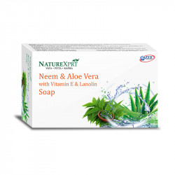 NatureXprt Neem & Aloe Vera Soap | Bathing Soap with Vitamin E (75 gm)