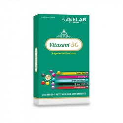 Vitazem-5G Softgel Capsule with Omega-3 Fatty Acid and Antioxidants