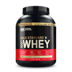 Optimum Nutrition (ON) Gold Standard Whey Protein - Vanilla Ice Cream - 2.5 kg