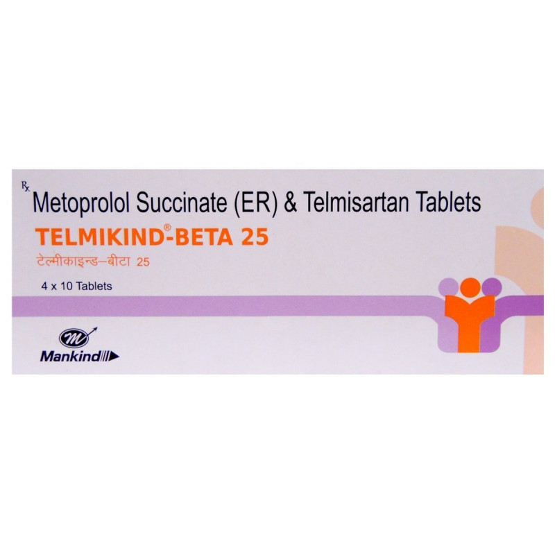 Telmikind Beta 40mg/25mg Tablet ER