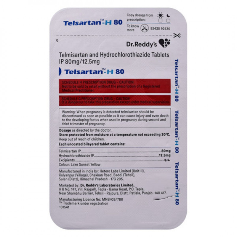 Telsartan-H 80 Tablet Telsartan-H 80 Tablet