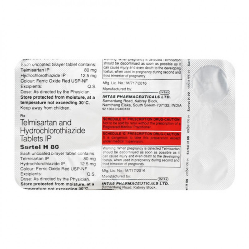Sartel H 80 Tablet