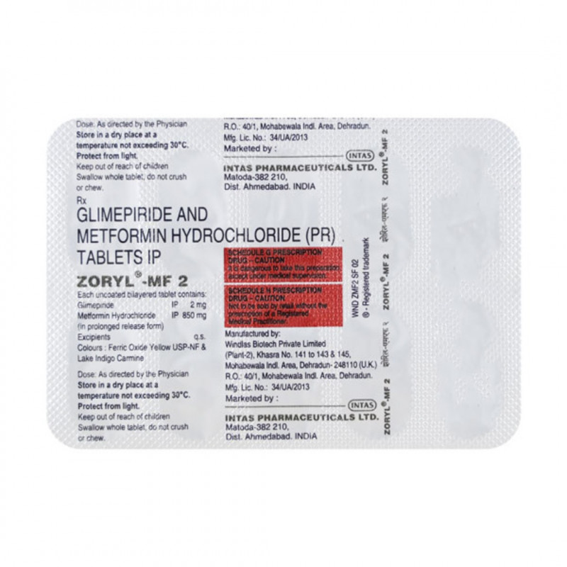 Zoryl-MF 2 Tablet PR Zoryl-MF 2 Tablet PR