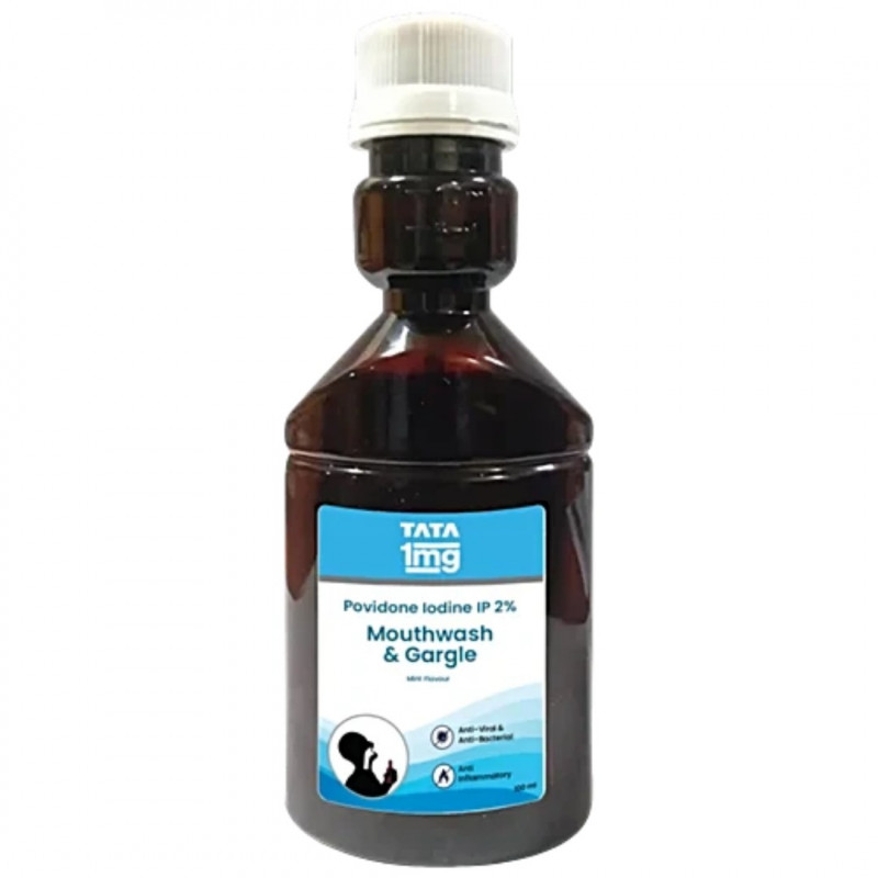 Tata 1mg 2% Gargle and Mouthwash (Povidone Iodine) Mint
