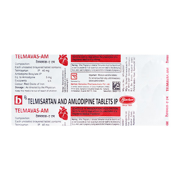 Telmavas-AM Tablet