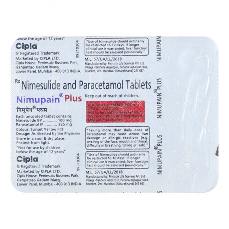 Nimupain Plus Tablet Nimupain Plus Tablet