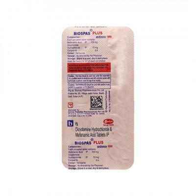 Biospas Plus 10mg/250mg Tablet