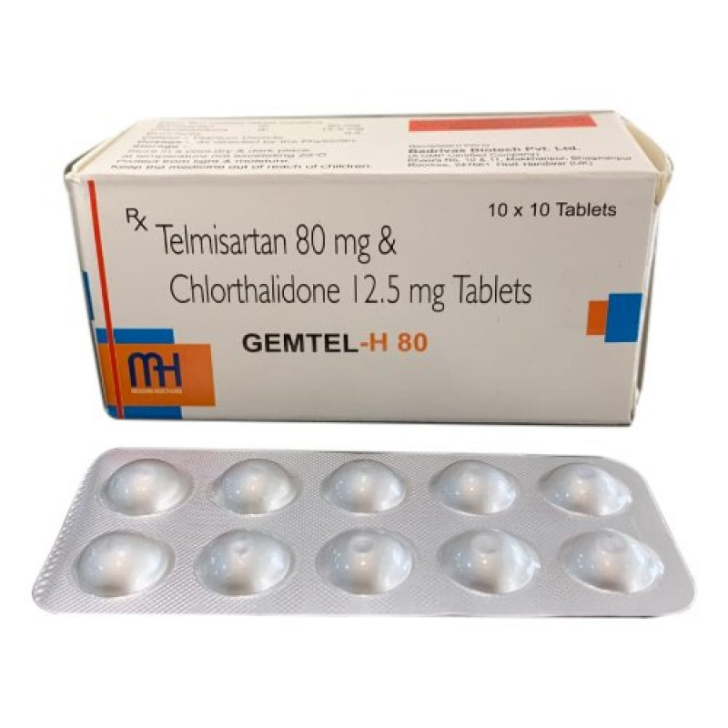 Gemtel-H 80mg/12.5mg Tablet Gemtel-H 80mg/12.5mg Tablet