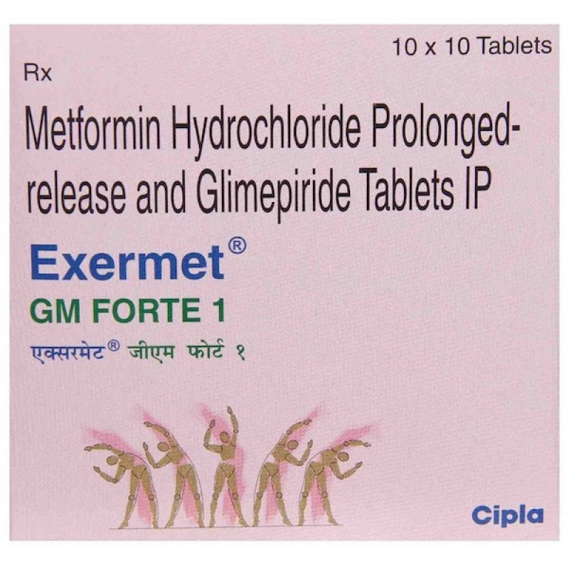 Exermet GM Forte 1 Tablet PR Exermet GM Forte 1 Tablet PR