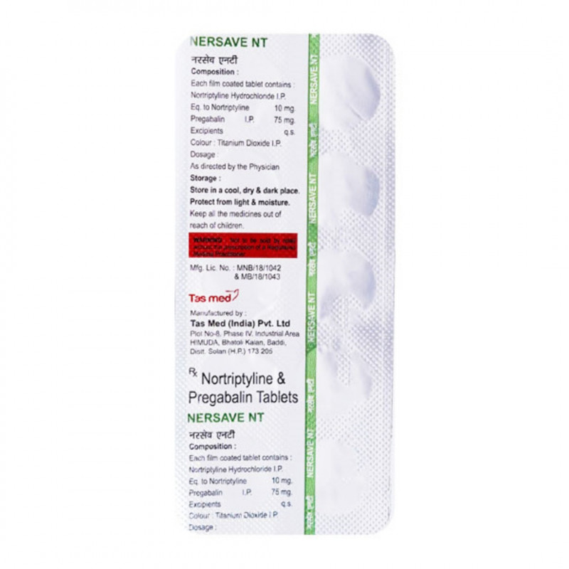 Nersave NT 75mg/10mg Tablet Nersave NT 75mg/10mg Tablet