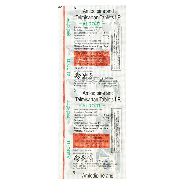 Aldo TL 40 mg/5 mg Tablet Aldo TL 40 mg/5 mg Tablet