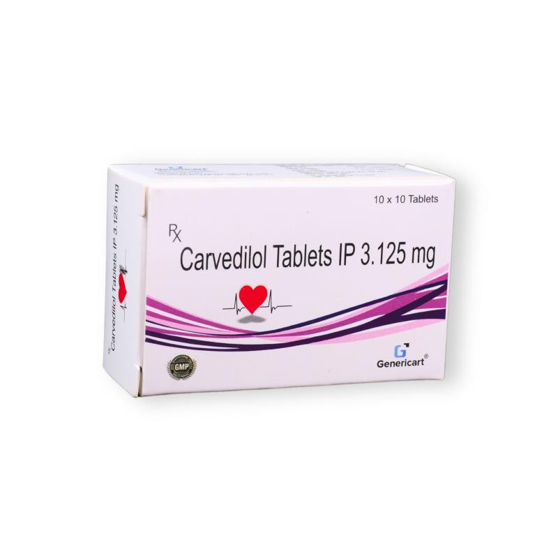 Genericart Carvedilol 3.125mg Tablet Genericart Carvedilol 3.125mg Tablet