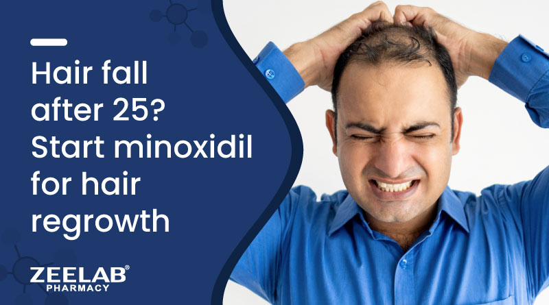 Hair Fall After 25 and when to start Minoxidil