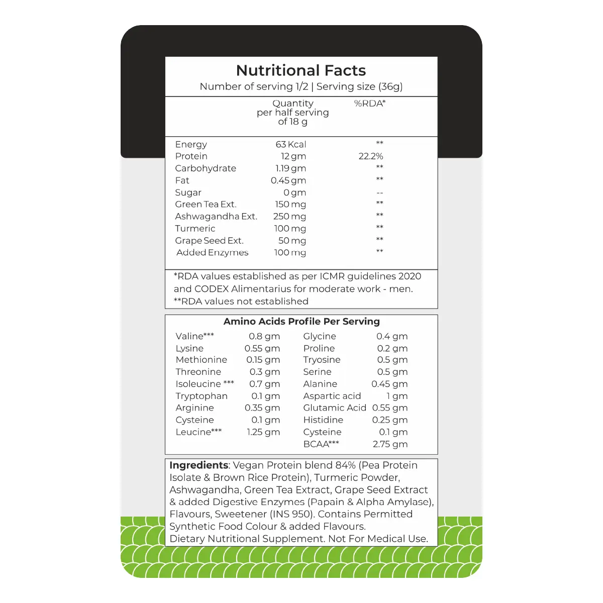 ZEELAB 100% Vegan Plant Protein Vanilla Ice Cream 2.2lb