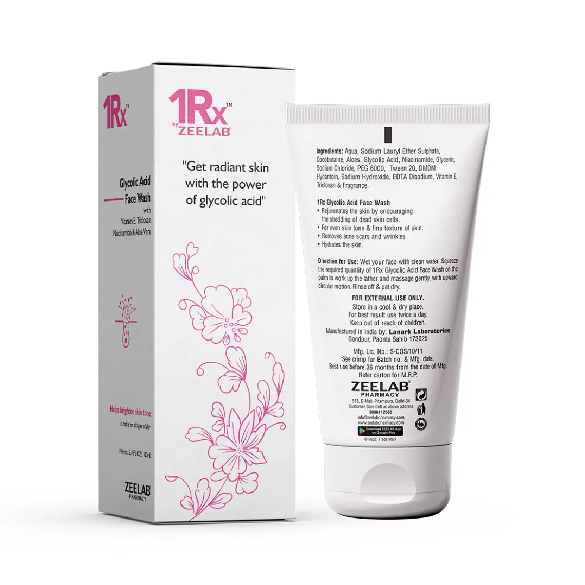 1RX Glycolic Acid Face Wash 100gm