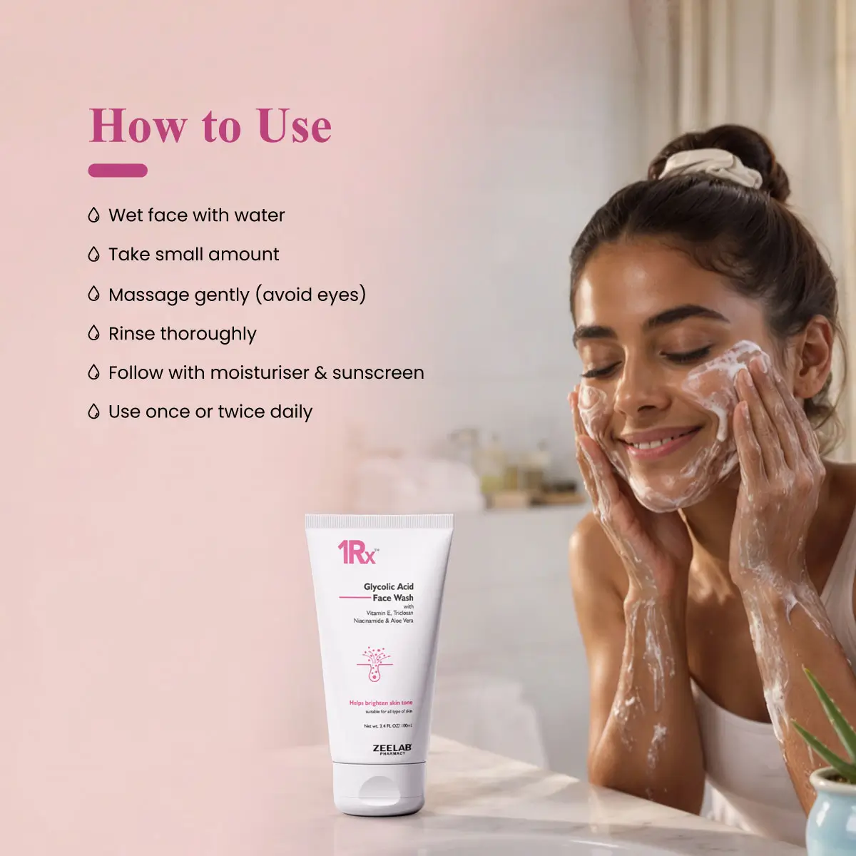 1RX Glycolic Acid Face Wash 100gm