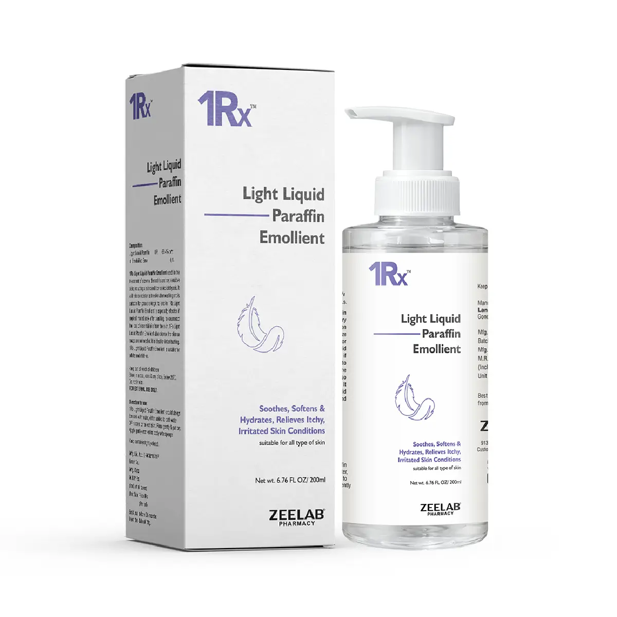 1RX Light Liquid Paraffin Emollient 200ml