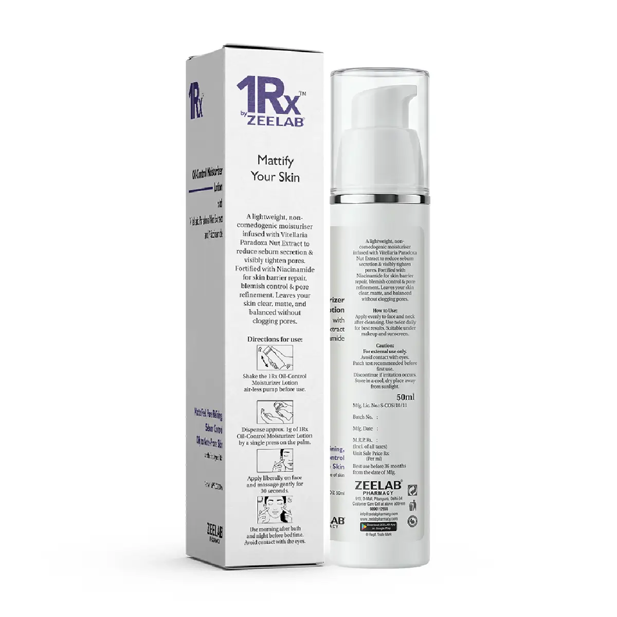 1RX Oil Control Moisturizer Lotion