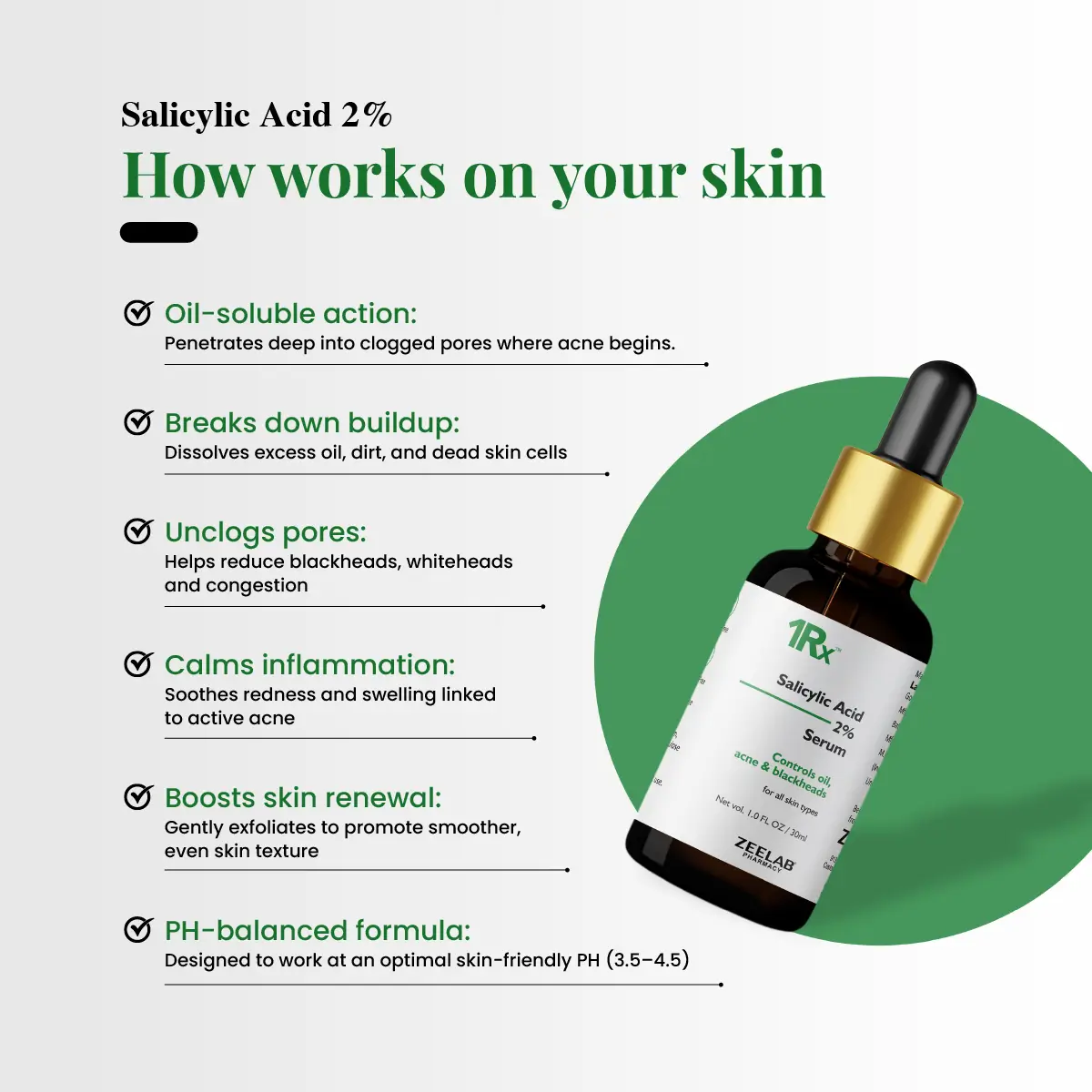 1RX Salicylic Acid 2% Face Serum