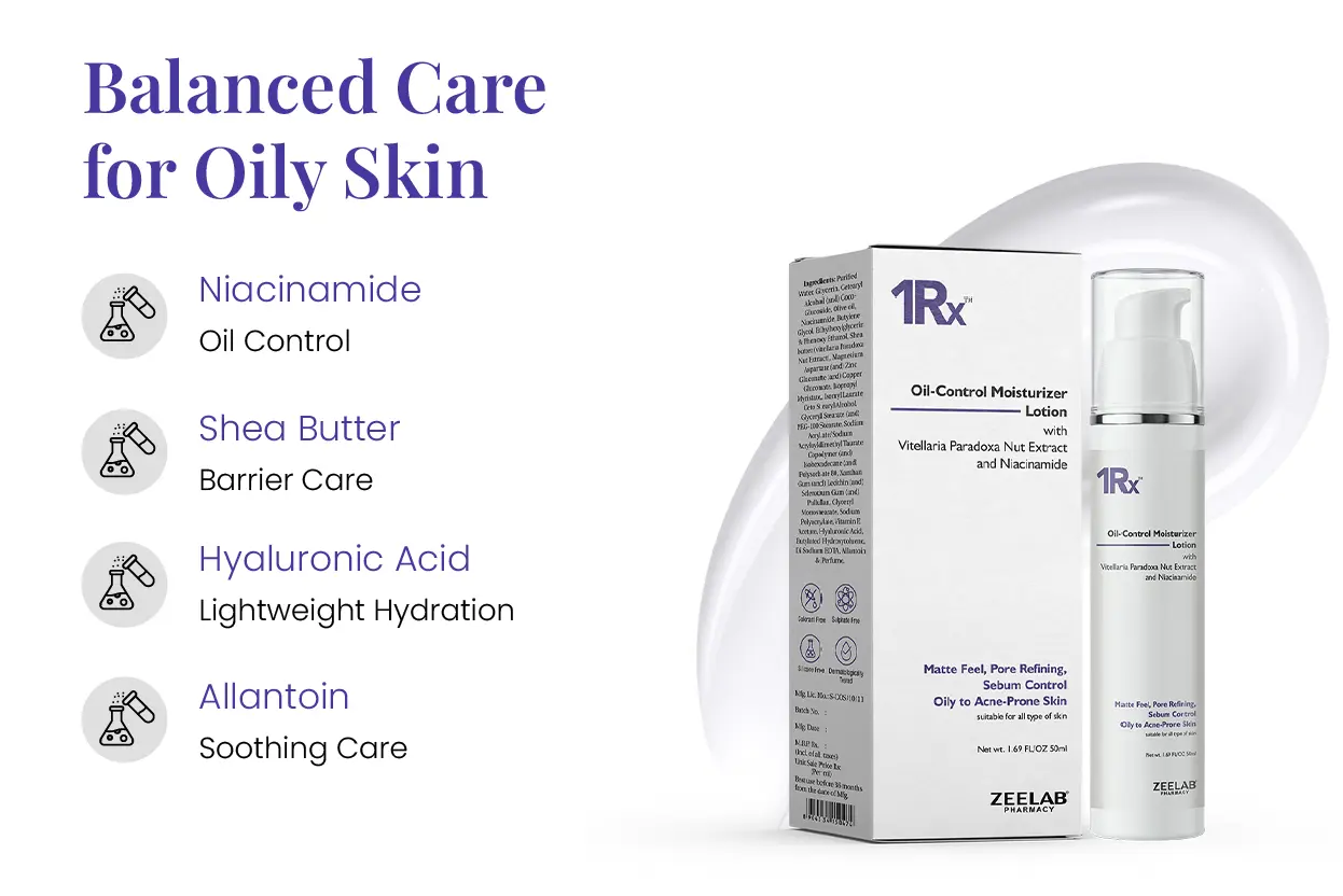 oil control moisturizer with niacinamide shea butter and hyaluronic acid