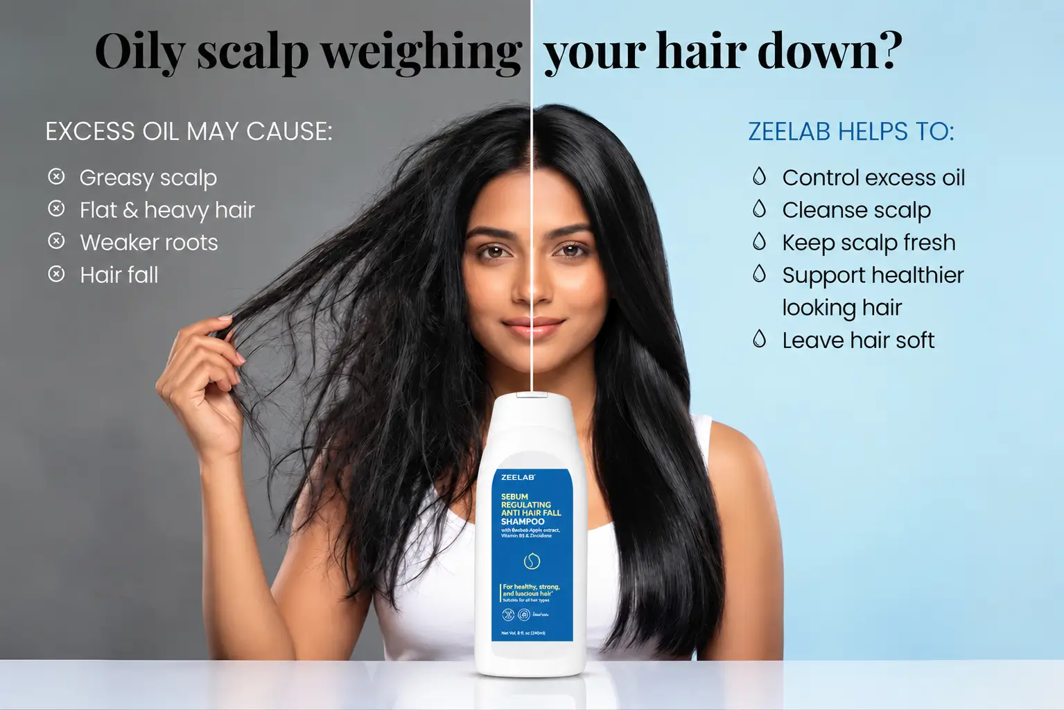 zeelab oily scalp anti hair fall shampoo