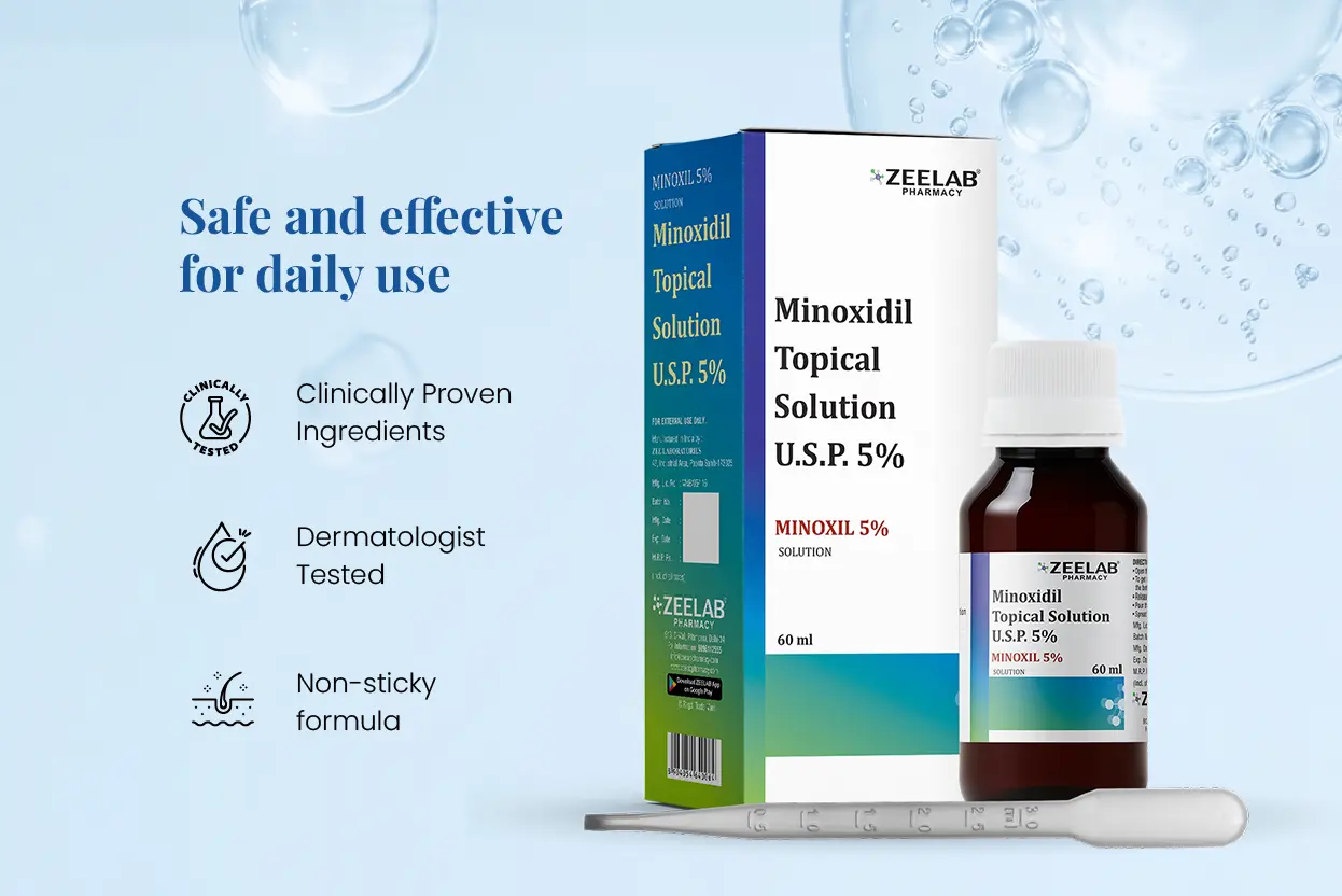 minoxil 5 topical solution with clinically tested formula