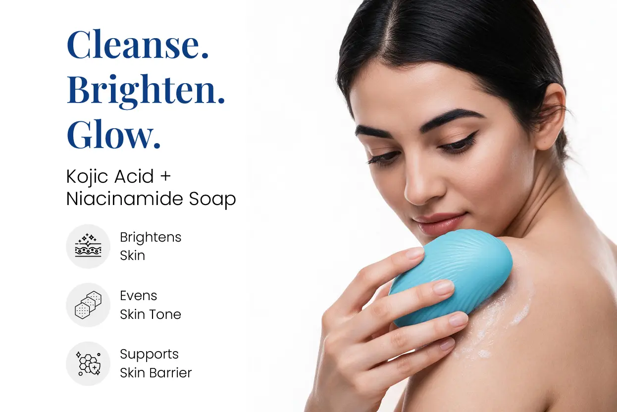 zeeglow duo soap with kojic acid and niacinamide