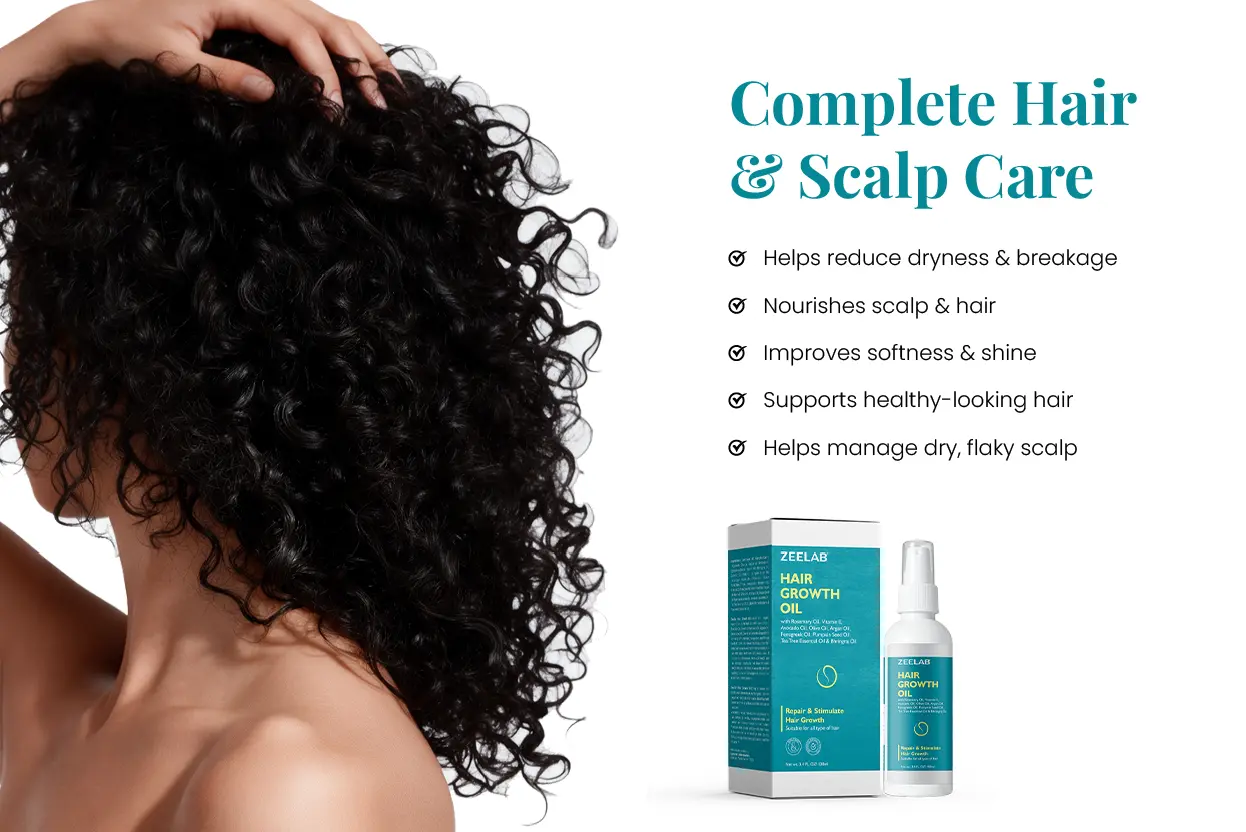 zeelab hair growth oil for softer and smoother hair
