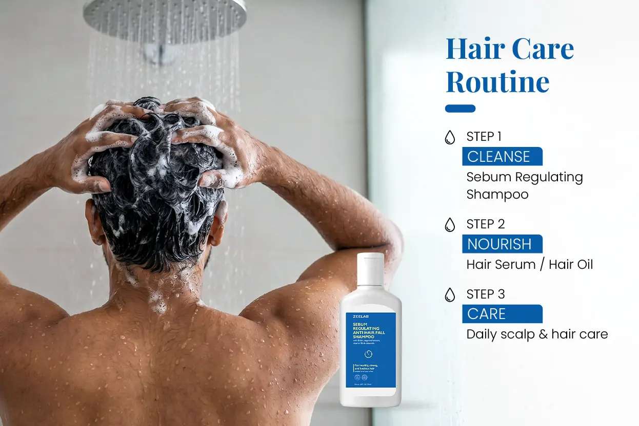 zeelab sebum regulating anti hair fall shampoo