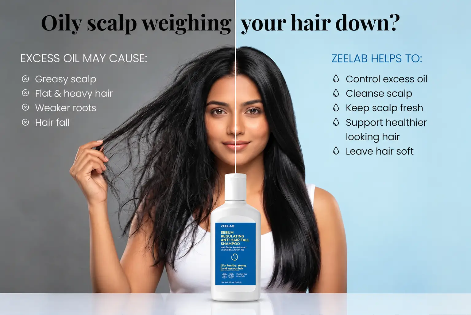 zeelab oily scalp anti hair fall shampoo