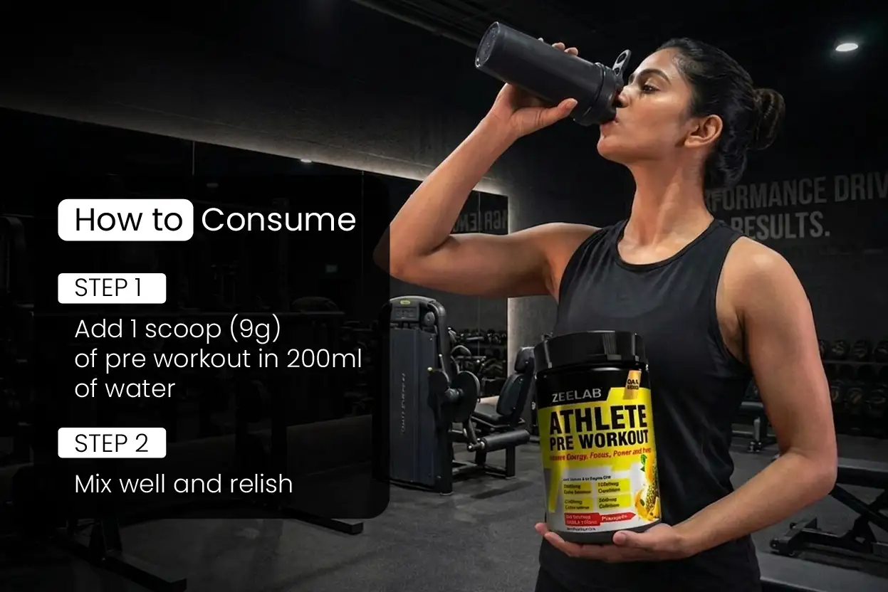 Zeelab Athlete Pre Workout - Pineapple Flavour