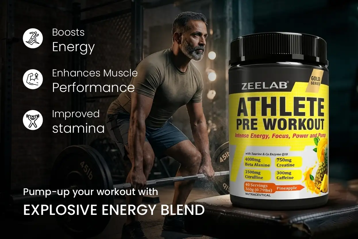 Zeelab Athlete Pre Workout - Pineapple Flavour