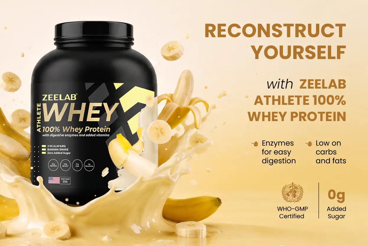 Athlete 100% Whey Protein 2 kg Banana