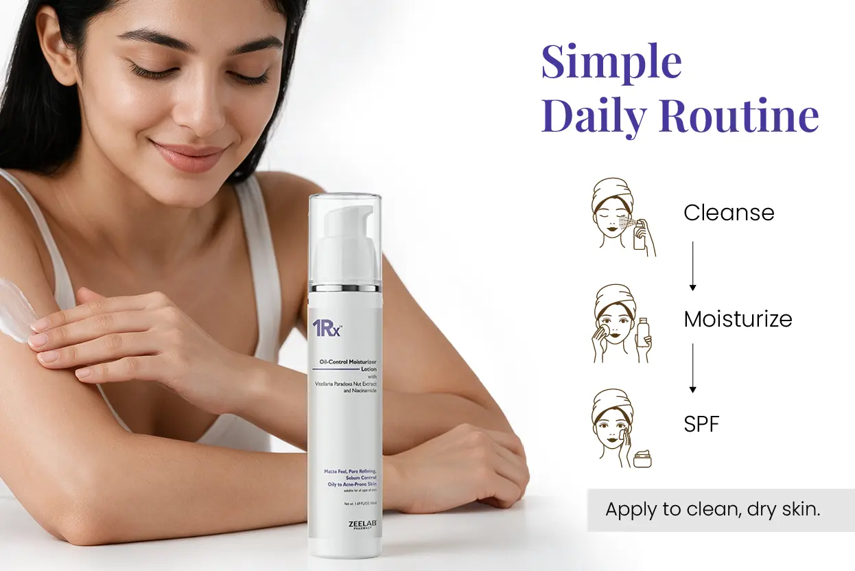 oil control moisturizer lotion daily skincare routine for oily skin