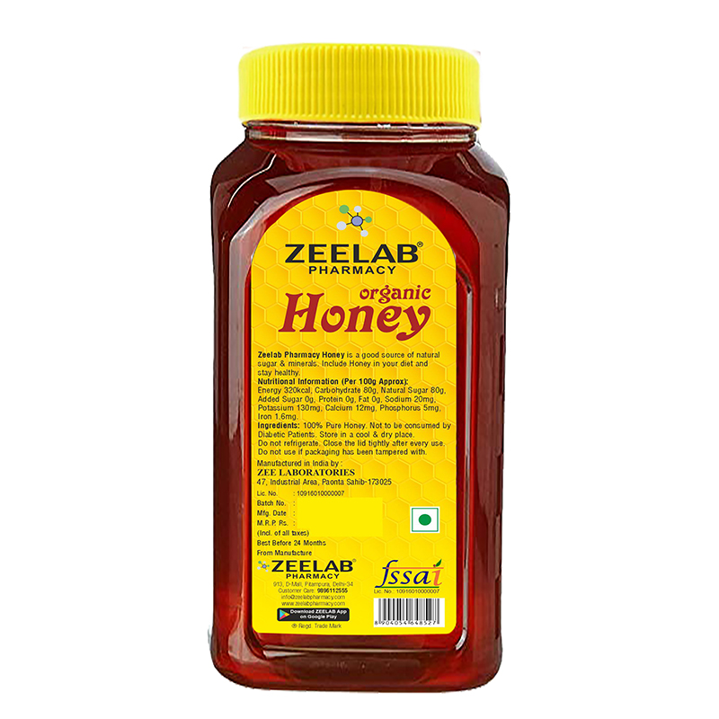 ZEELAB Organic Honey 1Kg | 100% Pure and Natural