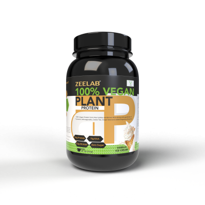 ZEELAB 100% Vegan Plant Protein Vanilla Ice Cream 2.2lb