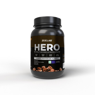 ZEELAB HERO 100% Whey Protein Isolate Cafe Mocha 909 gms ZEELAB HERO 100% Whey Protein Isolate Cafe Mocha 909 gms