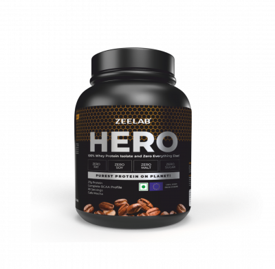 ZEELAB HERO 100% Whey Protein Isolate Cafe Mocha 1.81 Kg ZEELAB HERO 100% Whey Protein Isolate Cafe Mocha 1.81 Kg