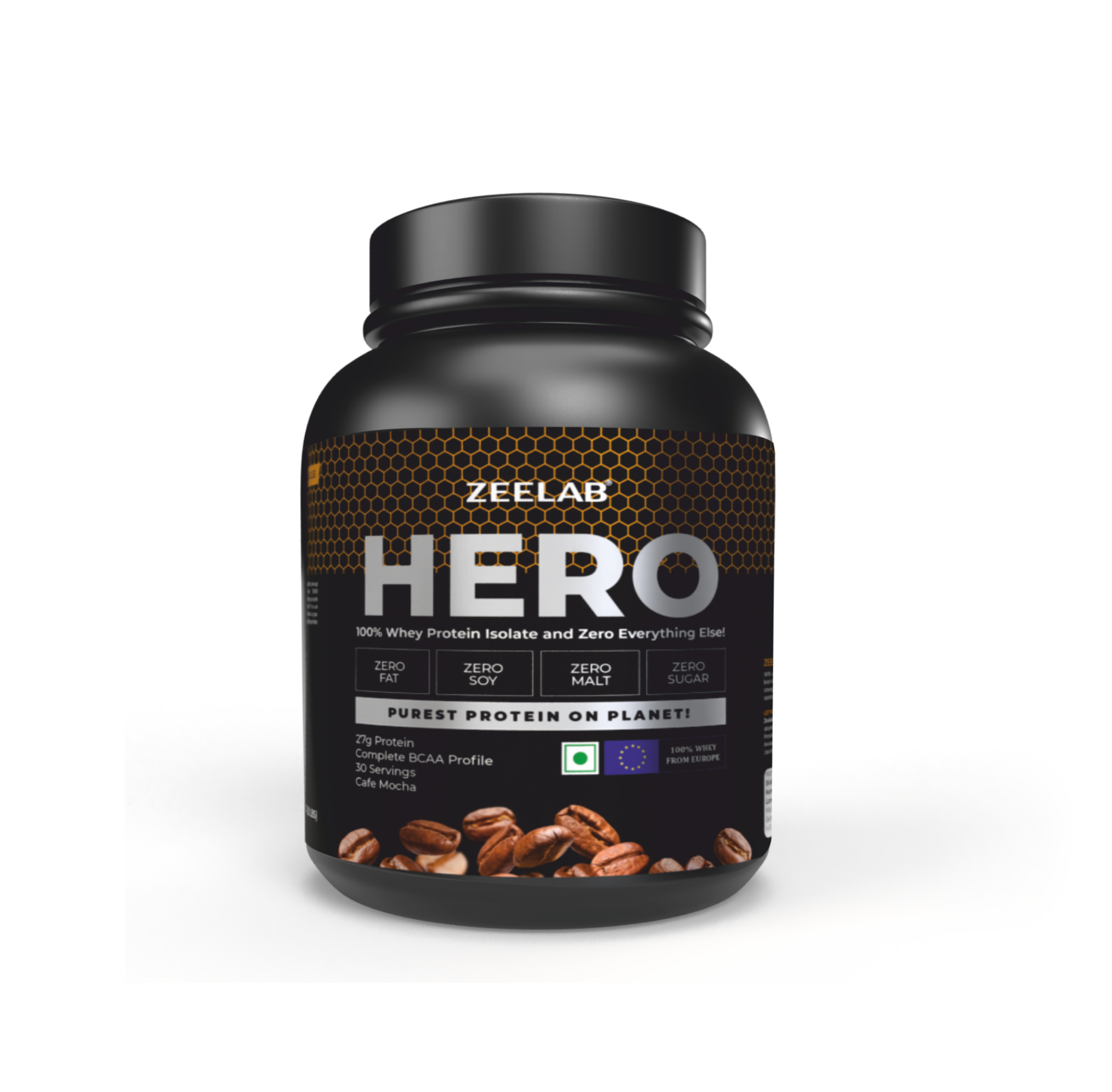 ZEELAB HERO 100% Whey Protein Isolate Cafe Mocha 1.81 Kg