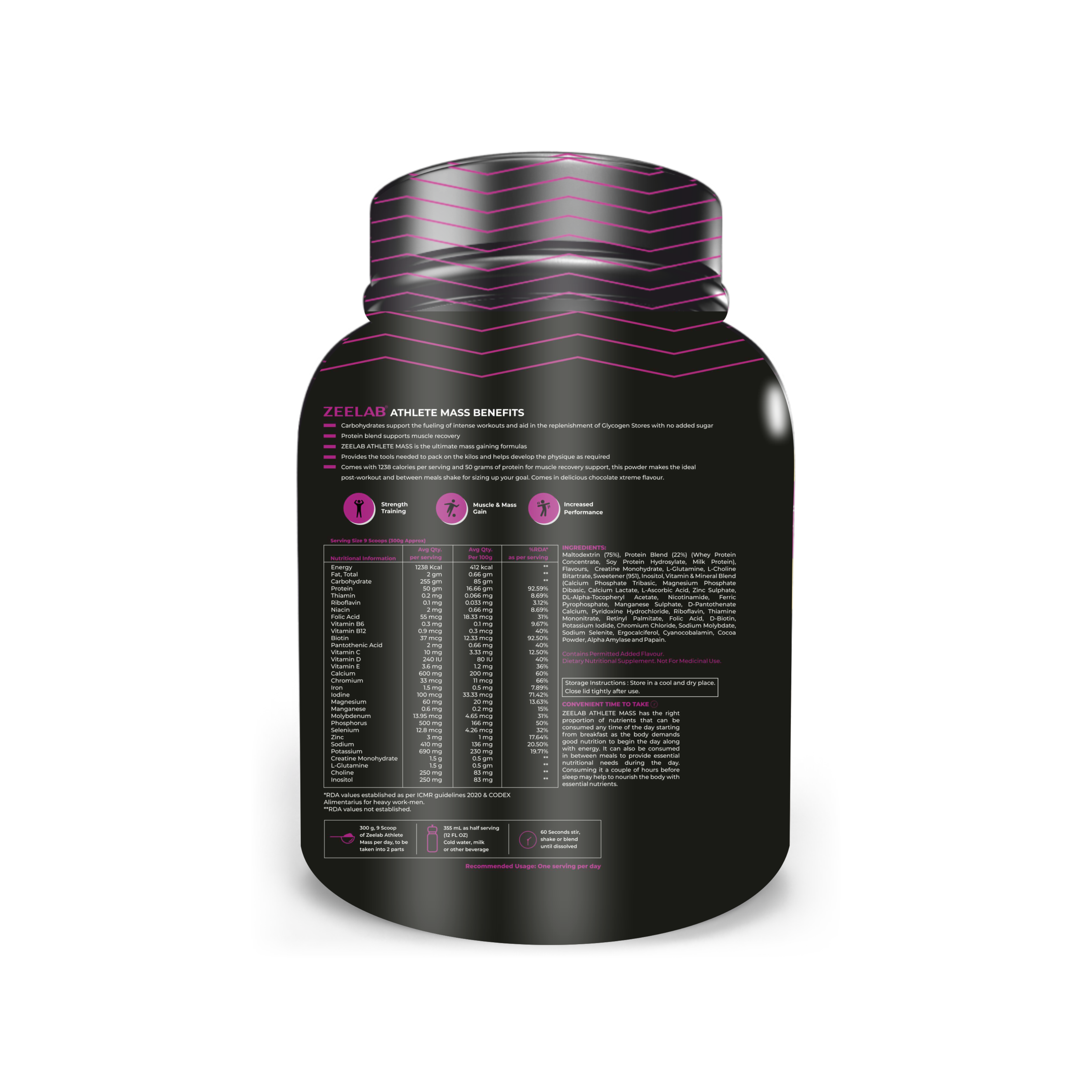 ZEELAB Athlete Mass Gainer 3Kg Chocolate Xtreme