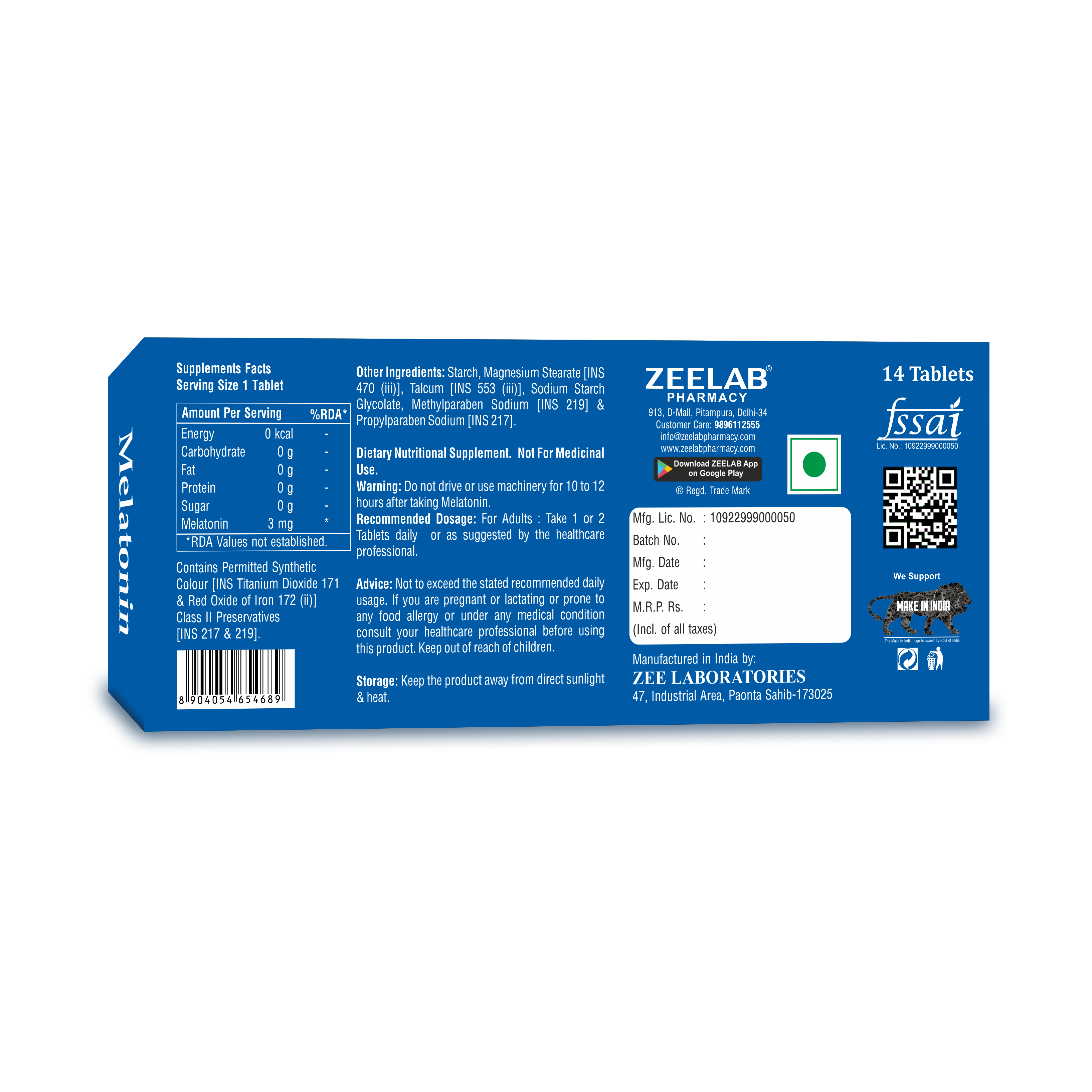 Melatonin 3mg Tablet