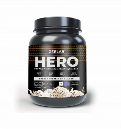 ZEELAB HERO 100% Whey Protein Isolate Cookies and Cream 1.81 kg ZEELAB HERO 100% Whey Protein Isolate Cookies and Cream 1.81 kg