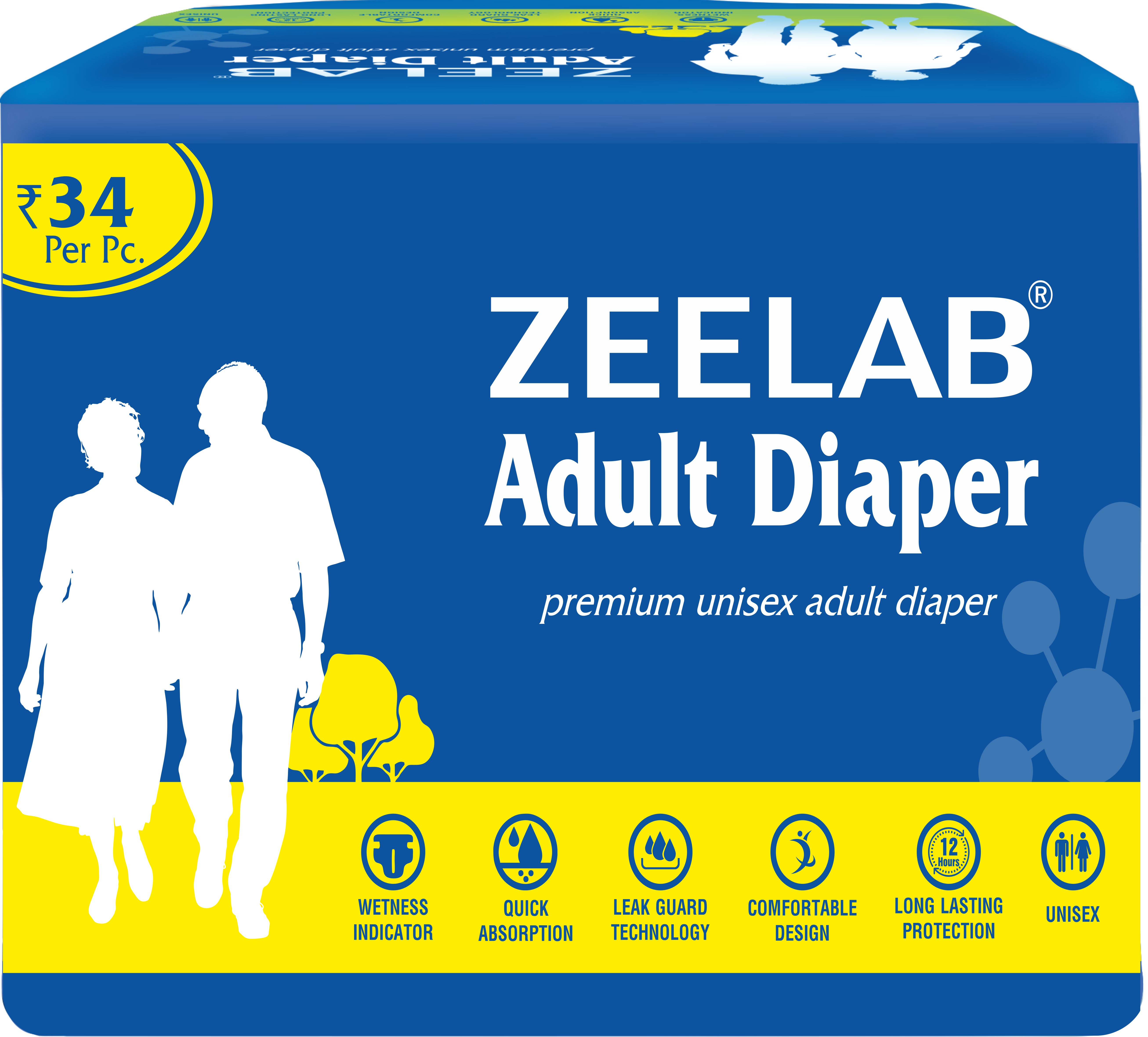 Zeelab Adult Stick Type Diaper Large
