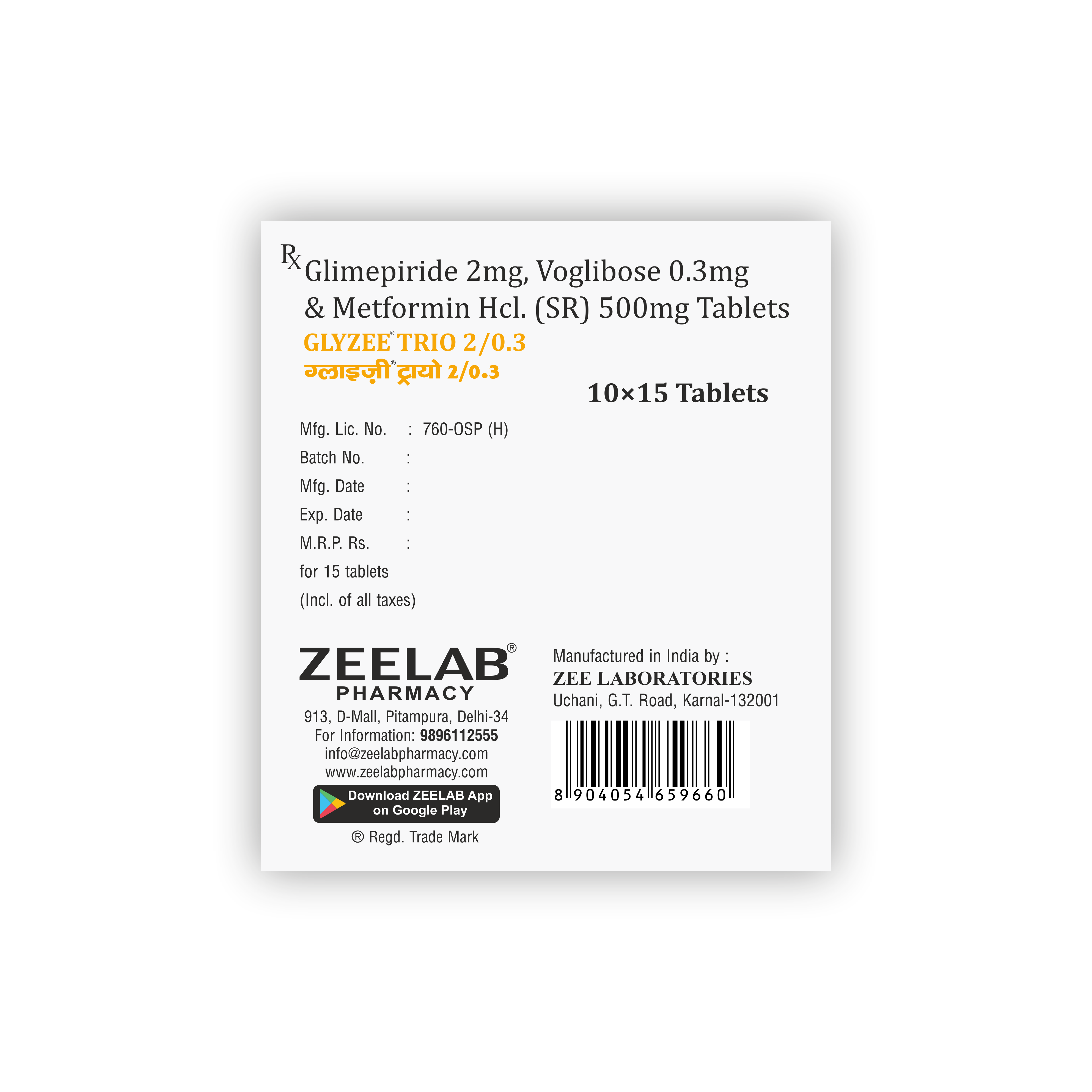 Glyzee Trio 2/0.3 Tablet