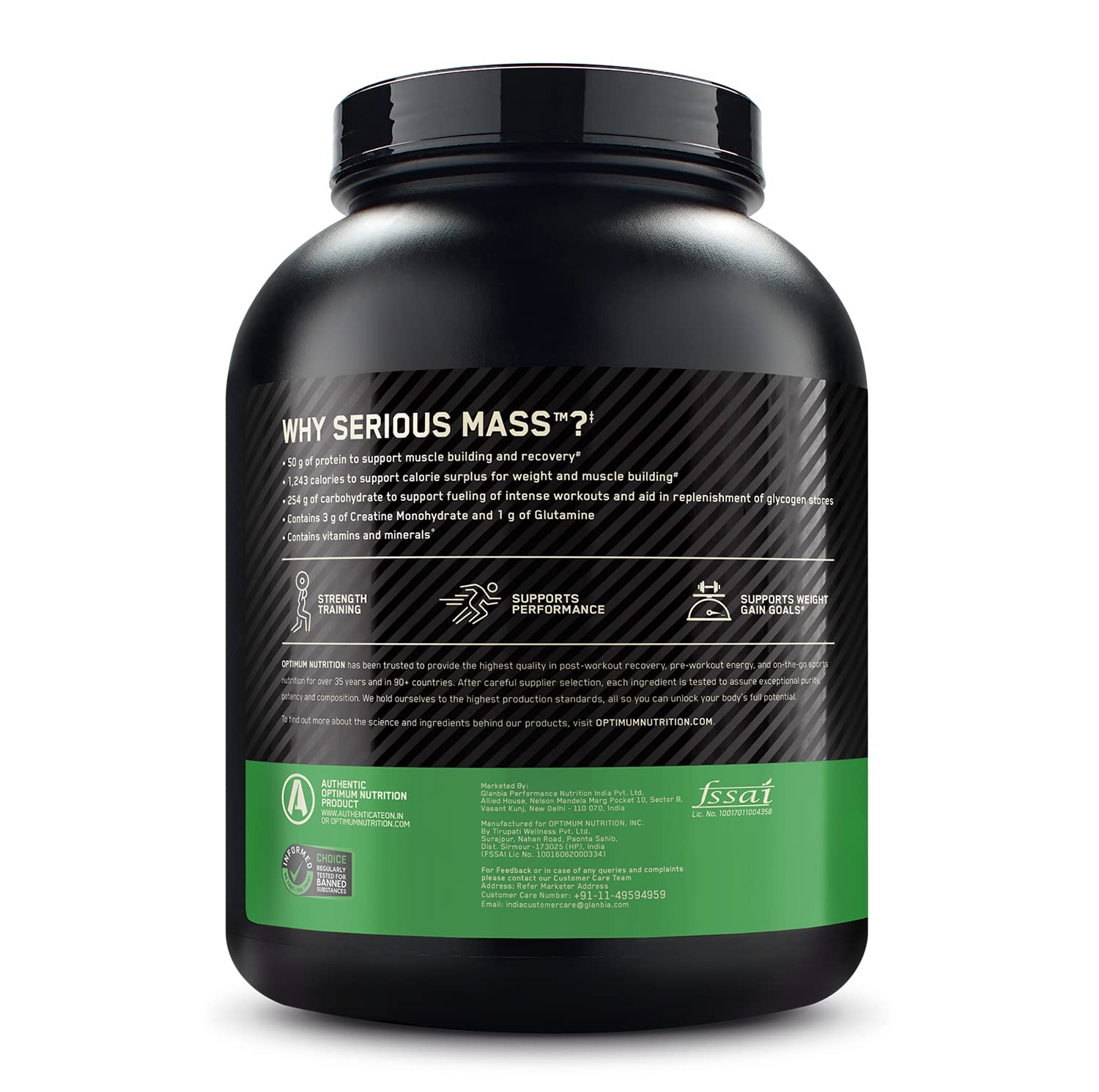 Optimum Nutrition (ON) Serious Mass Chocolate Flavour 3 Kg